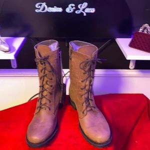 Liberty Black suede and leather winter boots